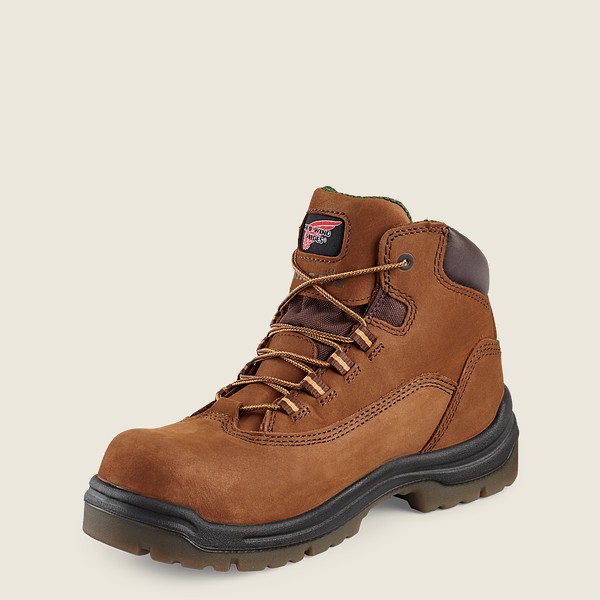 Red Wing Work Boots Womens Brown - King Toe® - 5-inch Waterproof Safety Toe - 5307218-GF